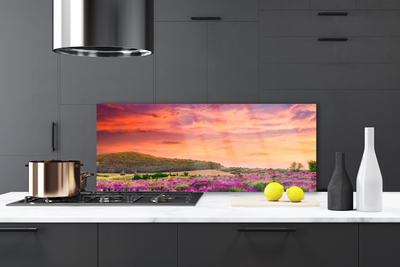 Painel cozinha Paisagem de flores do prado