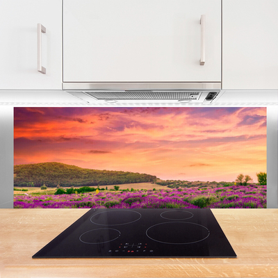 Painel cozinha Paisagem de flores do prado