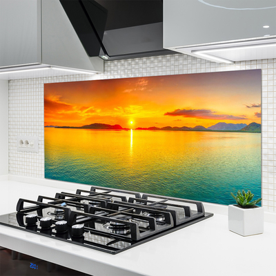 Painel vidro cozinha Paisagem do Mar e do Sol