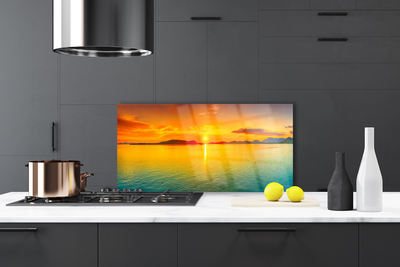 Painel vidro cozinha Paisagem do Mar e do Sol