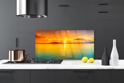 Painel vidro cozinha Paisagem do Mar e do Sol