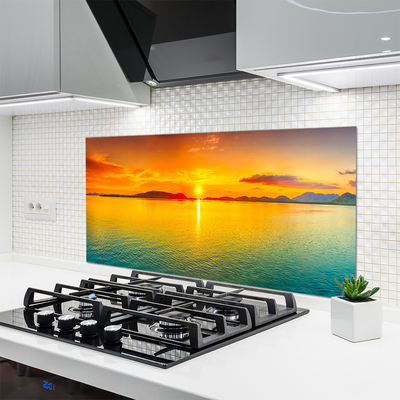 Painel vidro cozinha Paisagem do Mar e do Sol