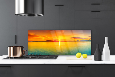 Painel vidro cozinha Paisagem do Mar e do Sol