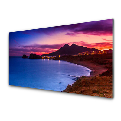 Painel cozinha Mar Praia Montanhas Paisagem