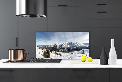 Painel vidro cozinha Paisagem de montanhas