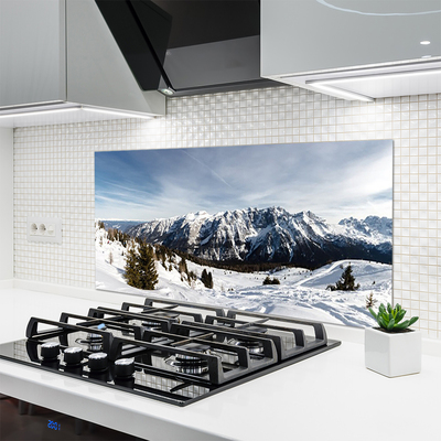 Painel vidro cozinha Paisagem de montanhas