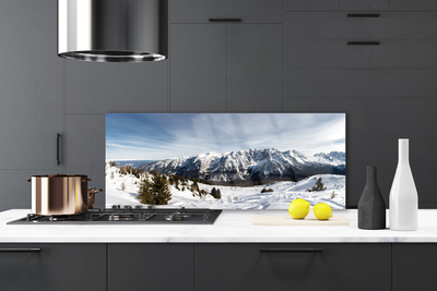 Painel vidro cozinha Paisagem de montanhas