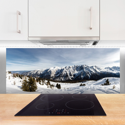 Painel vidro cozinha Paisagem de montanhas