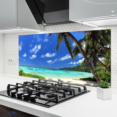 Painel cozinha Paisagem do mar com palmeiras