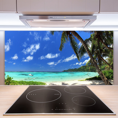 Painel cozinha Paisagem do mar com palmeiras