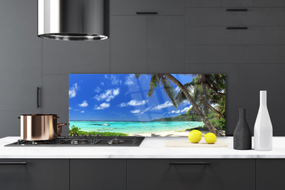 Painel cozinha Paisagem do mar com palmeiras