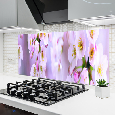 Painel vidro cozinha Flores na Parede