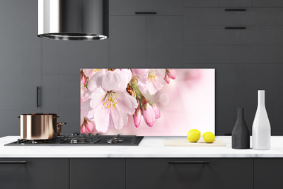 Painel vidro cozinha Flores na Parede