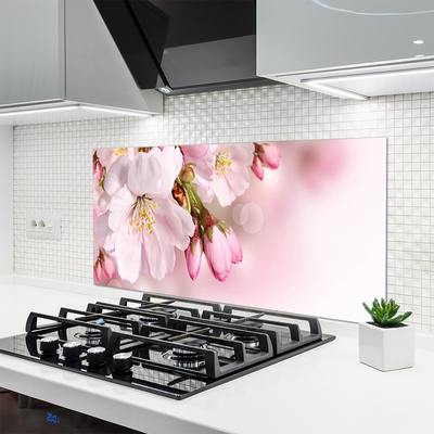 Painel vidro cozinha Flores na Parede