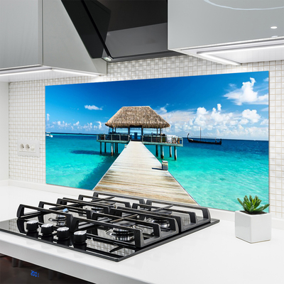 Painel vidro cozinha Arquitetura da Ponte Marítima