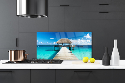 Painel vidro cozinha Arquitetura da Ponte Marítima