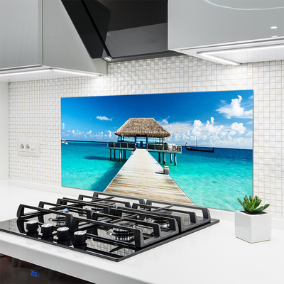 Painel vidro cozinha Arquitetura da Ponte Marítima