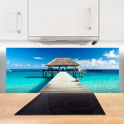 Painel vidro cozinha Arquitetura da Ponte Marítima