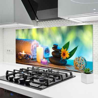 Painel cozinha Velas Toalha Arte