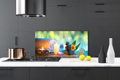 Painel cozinha Velas Toalha Arte