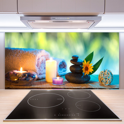 Painel cozinha Velas Toalha Arte