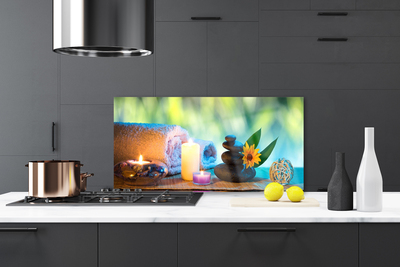 Painel cozinha Velas Toalha Arte