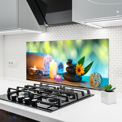 Painel cozinha Velas Toalha Arte