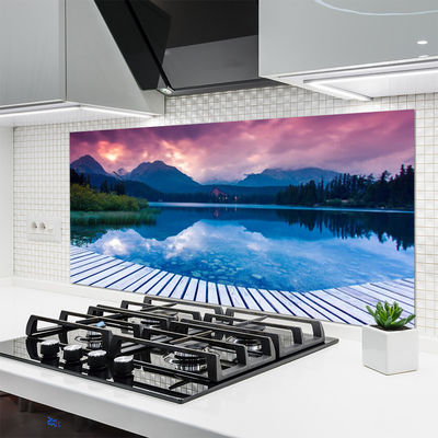 Painel cozinha Paisagem de lago de montanha