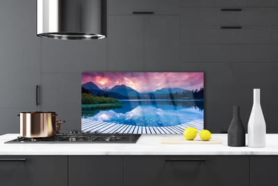 Painel cozinha Paisagem de lago de montanha