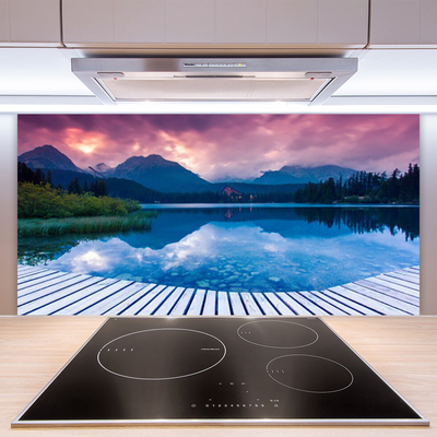 Painel cozinha Paisagem de lago de montanha