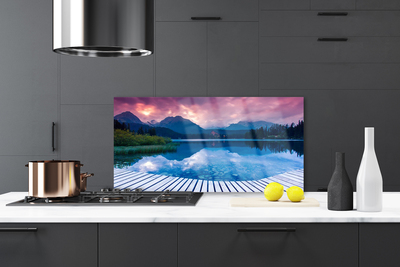 Painel cozinha Paisagem de lago de montanha