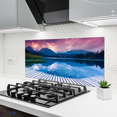 Painel cozinha Paisagem de lago de montanha