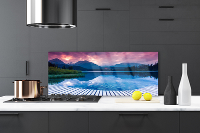 Painel cozinha Paisagem de lago de montanha