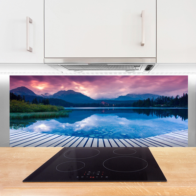 Painel cozinha Paisagem de lago de montanha