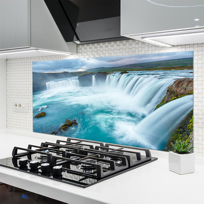 Painel vidro cozinha Cachoeira da Natureza