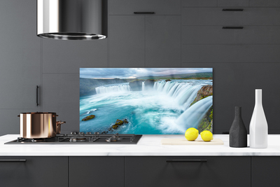 Painel vidro cozinha Cachoeira da Natureza
