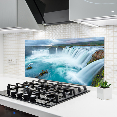 Painel vidro cozinha Cachoeira da Natureza