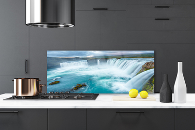 Painel vidro cozinha Cachoeira da Natureza