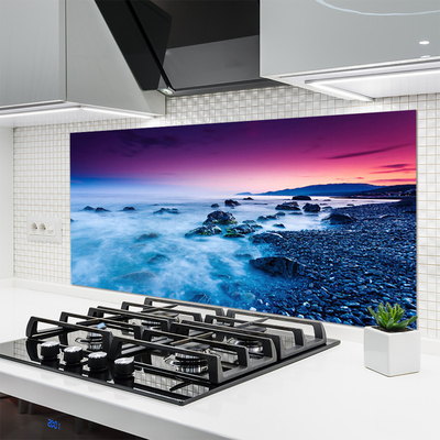 Painel vidro cozinha Paisagem da Praia do Oceano