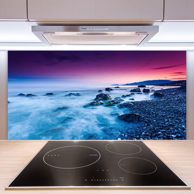 Painel vidro cozinha Paisagem da Praia do Oceano