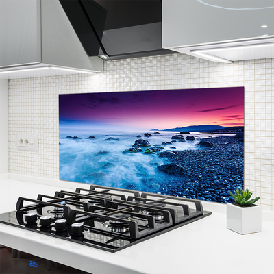 Painel vidro cozinha Paisagem da Praia do Oceano