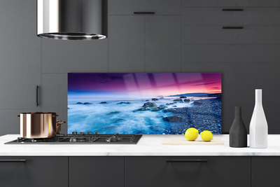 Painel vidro cozinha Paisagem da Praia do Oceano