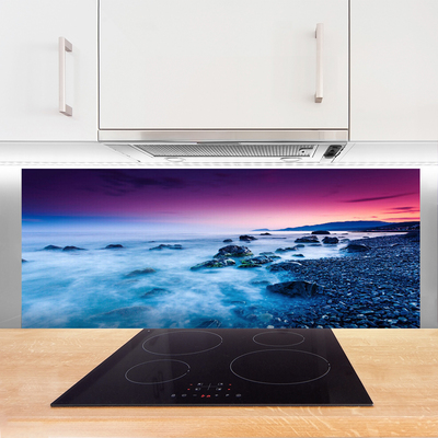 Painel vidro cozinha Paisagem da Praia do Oceano