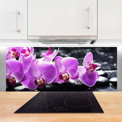 Painel vidro cozinha Flor na Parede