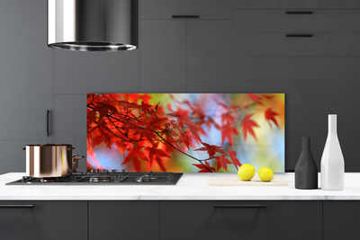 Painel vidro cozinha Folhas da Natureza