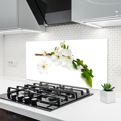 Painel vidro cozinha Flor Ramo Natureza Planta