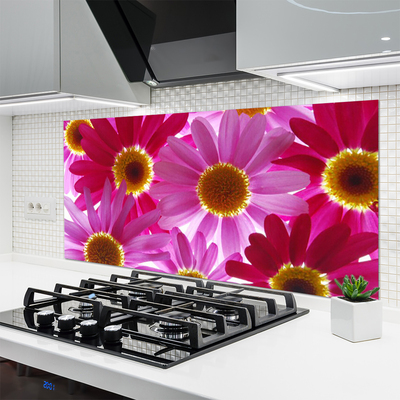 Painel vidro cozinha Flores na Parede