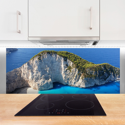 Painel cozinha Paisagem do mar de rochas