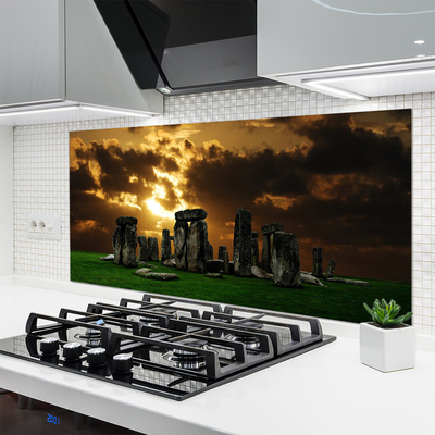 Painel vidro cozinha Paisagem de Pedras