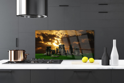 Painel vidro cozinha Paisagem de Pedras